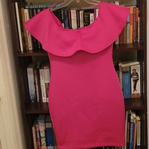 Mini hot pink dress